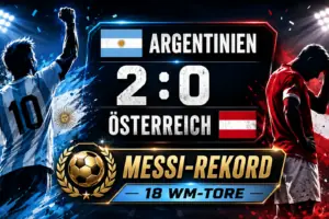 Argentinien Österreich Ergebnis: 2:0, Messi-Rekord