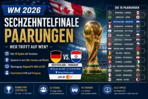 WM 2026 Sechzehntelfinale Paarungen: Wer trifft auf wen