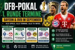 DFB-Pokal 1. Runde Termine: Bayern & BVB im September