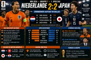Niederlande Japan Ergebnis: 2:2 zum WM-Auftakt in Dallas