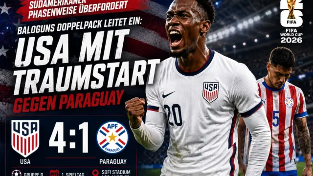 USA gegen Paraguay: 4:1 – Traumstart ins Heim-Turnier
