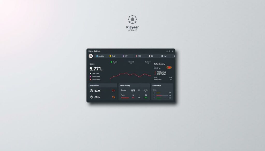 A meticulously designed infographic showcasing the detailed performance statistics of a UEFA Conference League player. Centered in the frame, a sleek dashboard displaying key metrics such as goals, assists, passing accuracy, and more, presented in a clean, minimalist style with precise data visualization. The background features a subtle textured pattern in shades of gray, accentuating the professional, analytical nature of the content. Subtle lighting from the top-left casts a soft, directional glow, adding depth and dimension to the layout. The overall tone is one of informative clarity, designed to concisely convey the player's current performance data in a visually striking manner.