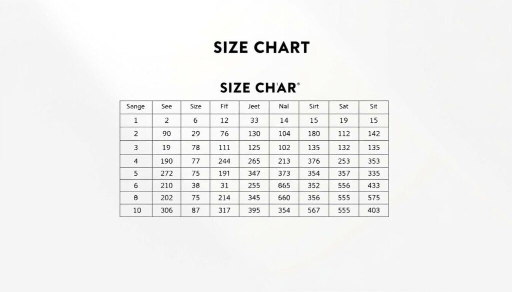 A sleek, minimalist illustration of a size chart for the official Germany national football team jersey. Set against a clean, white background, the chart displays various jersey sizes in a clear, easy-to-read grid layout. The lines and typography are crisp and precise, conveying a sense of professionalism and attention to detail. The chart is illuminated by soft, directional lighting, creating subtle shadows that add depth and dimension. The overall composition is balanced and visually appealing, ensuring the size information is the focal point, making it an ideal reference for fans and consumers.