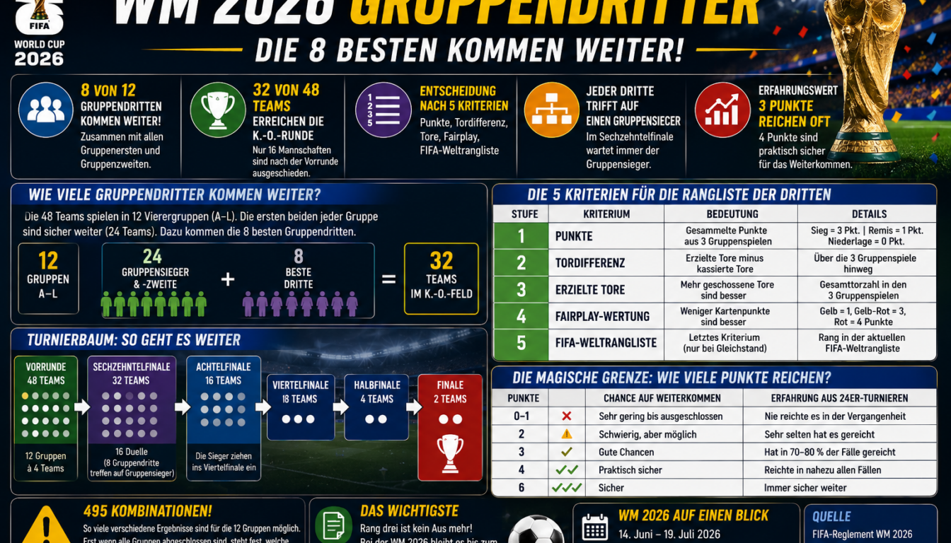 WM 2026 Gruppendritter: So ziehen 8 Teams ins Sechzehntelfinale