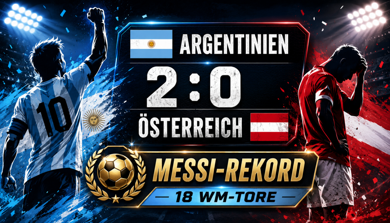 Argentinien Österreich Ergebnis: 2:0, Messi-Rekord