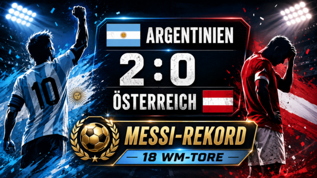 Argentinien Österreich Ergebnis: 2:0, Messi-Rekord