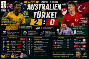Australien Türkei Ergebnis: Socceroos gewinnen 2:0