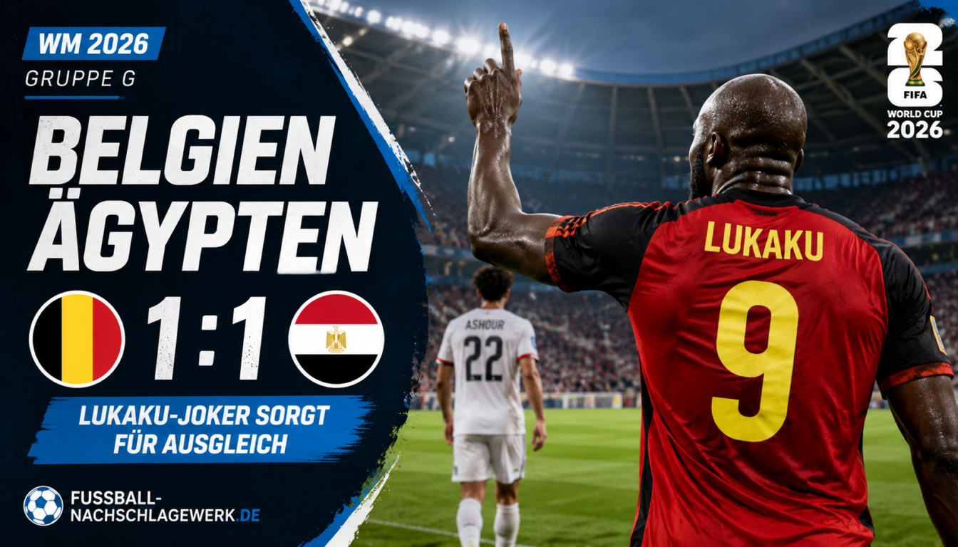 Belgien Ägypten Ergebnis: 1:1 dank Lukaku-Joker