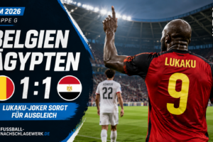 Belgien Ägypten Ergebnis: 1:1 dank Lukaku-Joker
