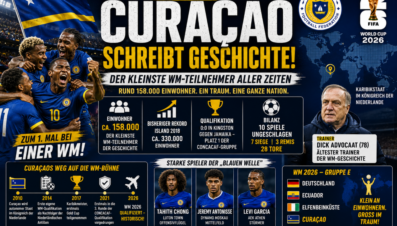 Curaçao WM 2026: Der kleinste Teilnehmer der Geschichte