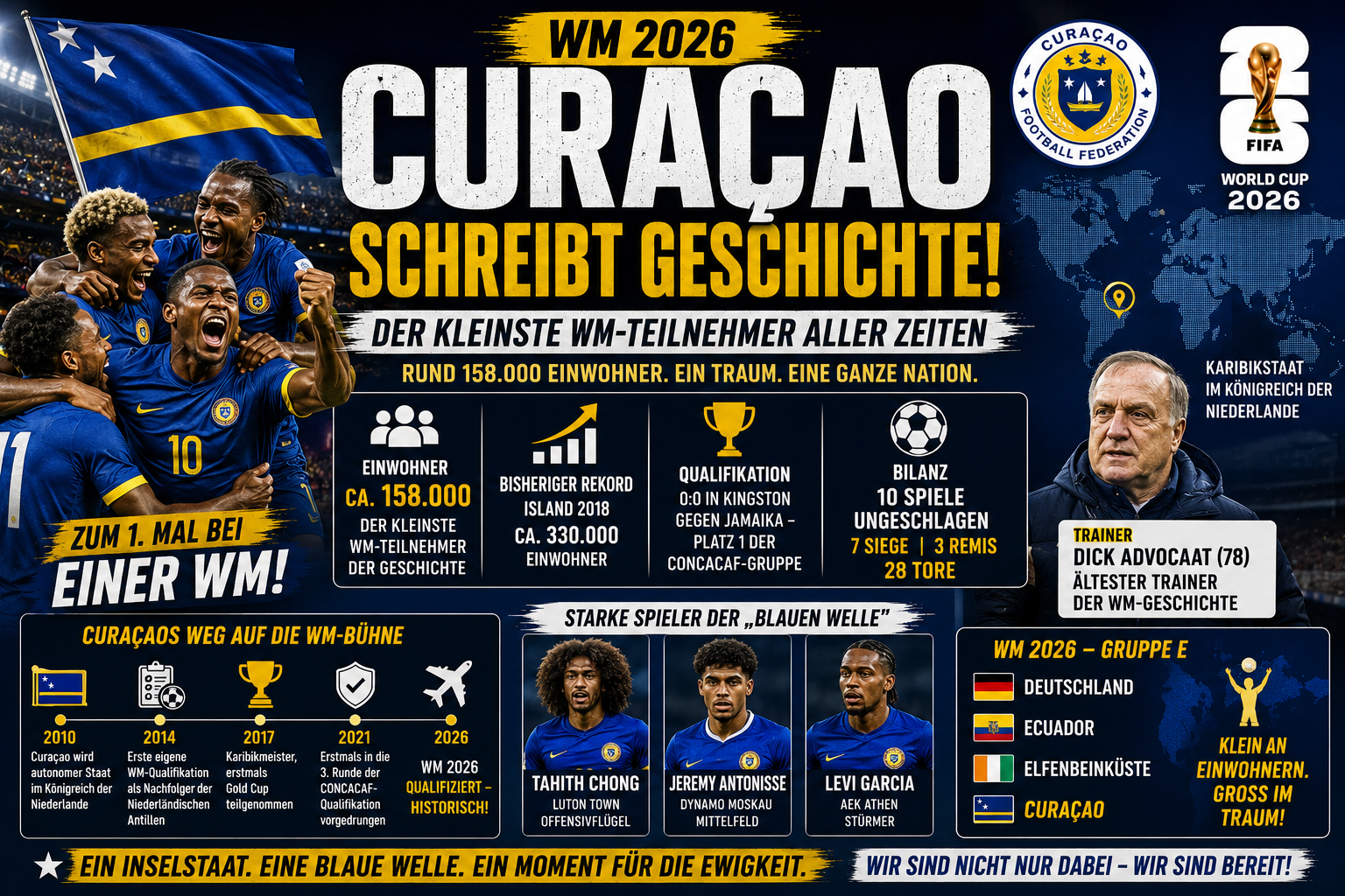 Curaçao WM 2026: Der kleinste Teilnehmer der Geschichte