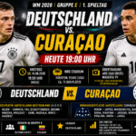 Deutschland Curaçao heute: Anstoß, Aufstellung & TV