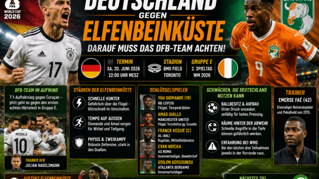 Deutschland gegen Elfenbeinküste: Darauf muss das DFB-Team achten