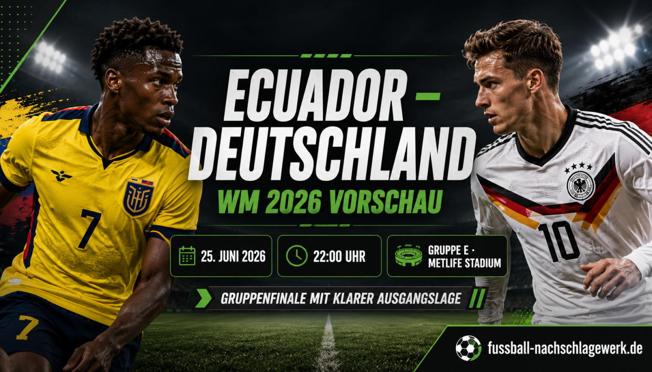 Ecuador Deutschland WM 2026: Aufstellung & Vorschau