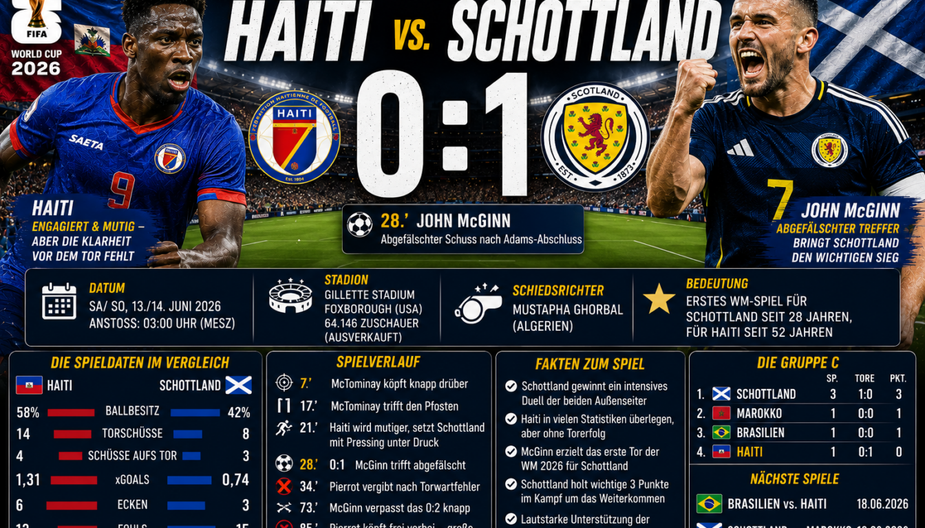 Haiti Schottland 0:1: McGinn trifft beim WM-Comeback