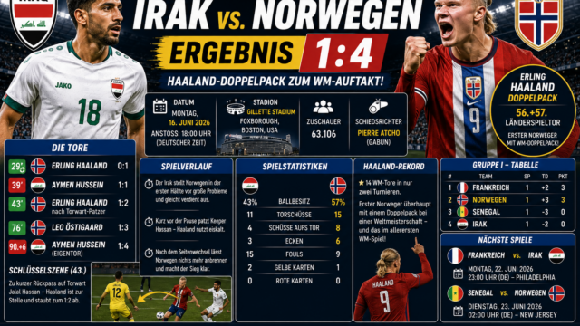 Irak Norwegen Ergebnis: 1:4 – Haaland-Doppelpack