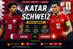 Katar Schweiz heute: Anstoß, Aufstellung & Übertragung