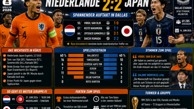 Niederlande Japan Ergebnis: 2:2 zum WM-Auftakt in Dallas