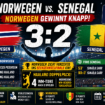Norwegen Senegal Ergebnis: 3:2, Haaland-Doppelpack