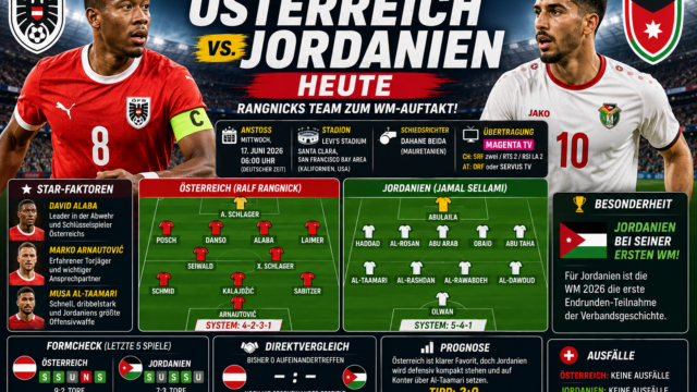 Österreich Jordanien heute: Übertragung & Aufstellung