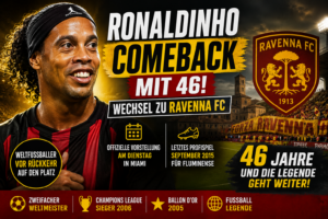 Ronaldinho Comeback mit 46: Unterschrift bei Ravenna FC