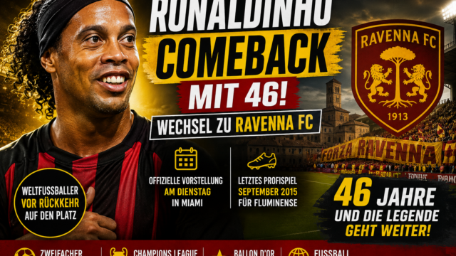 Ronaldinho Comeback mit 46: Unterschrift bei Ravenna FC