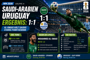 Saudi-Arabien Uruguay Ergebnis: 1:1 dank Al-Owais
