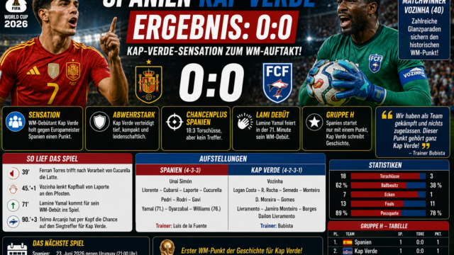 Spanien Kap Verde Ergebnis: 0:0 – die Kap-Verde-Sensation