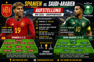 Spanien Saudi-Arabien Aufstellung: WM-Spiel in Atlanta