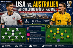 USA – Australien: Aufstellung & Übertragung WM 2026