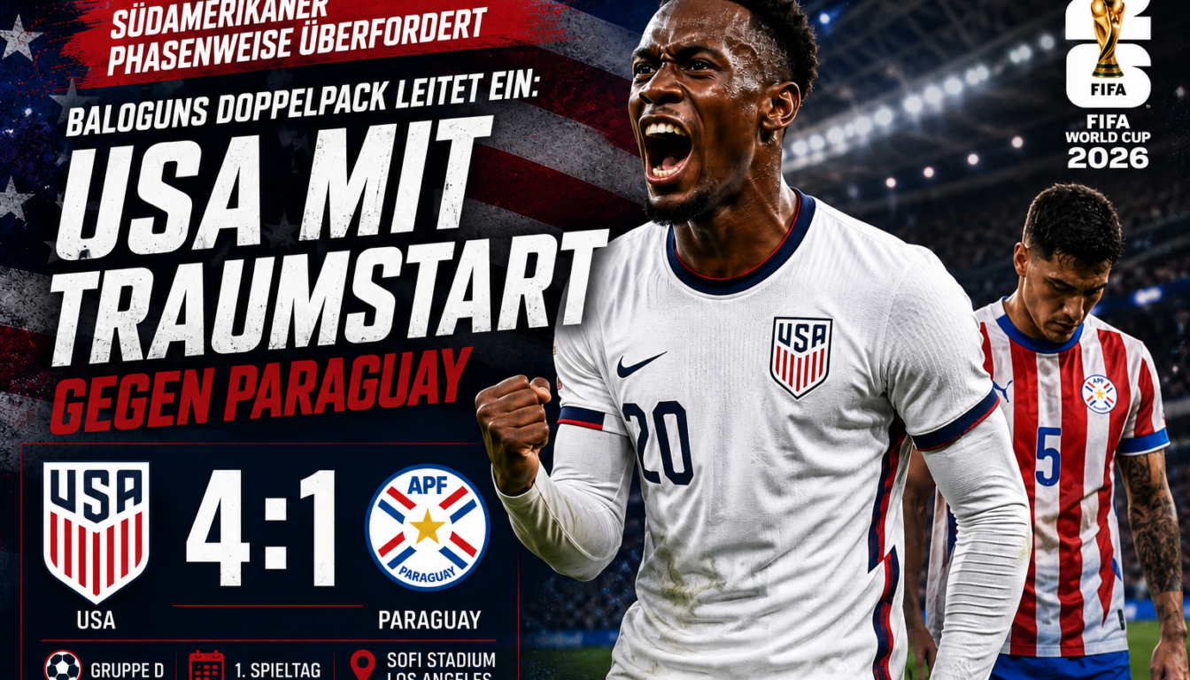USA gegen Paraguay: 4:1 – Traumstart ins Heim-Turnier