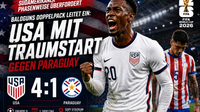 USA gegen Paraguay: 4:1 – Traumstart ins Heim-Turnier
