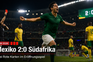 WM Eröffnungsspiel: Mexiko siegt 2:0 – drei Rote Karten