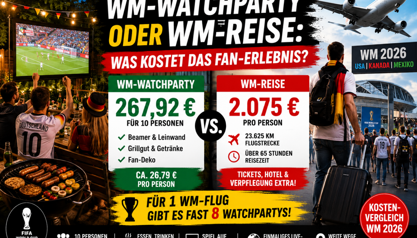 WM-Watchparty oder WM-Reise: Was kostet das Fan-Erlebnis?