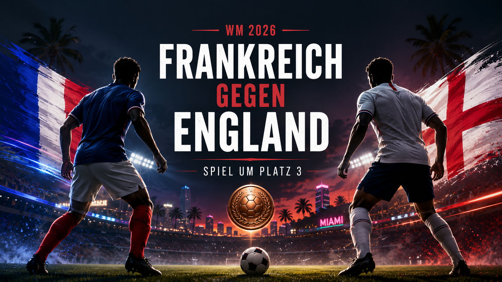 WM 2026 Spiel um Platz 3: Frankreich gegen England