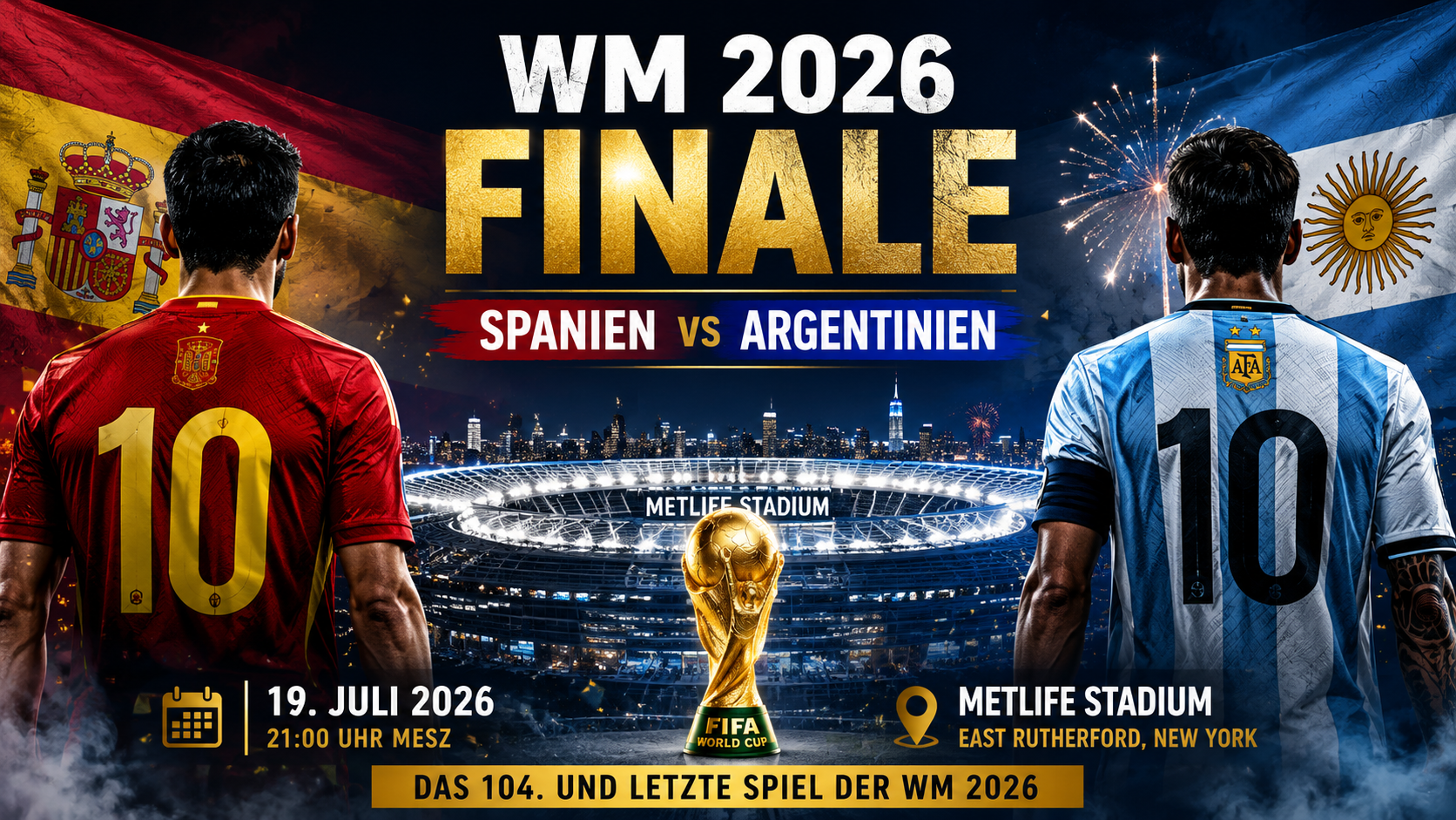WM 2026 Finale: Spanien gegen Argentinien