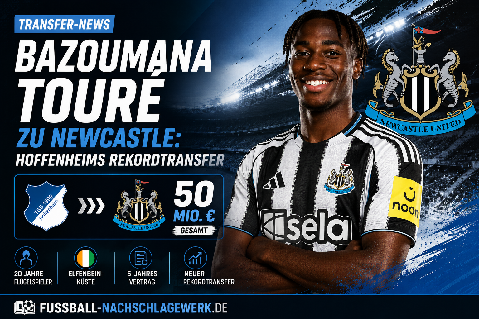 Bazoumana Touré zu Newcastle: Hoffenheims Rekordtransfer