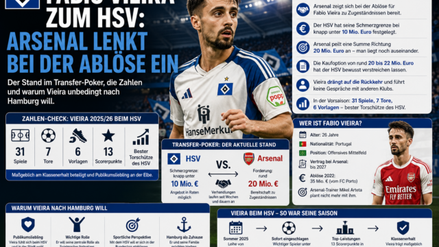 Fabio Vieira zum HSV: Arsenal lenkt bei der Ablöse ein