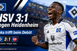 HSV 3:1 gegen Heidenheim: Daka trifft beim Debüt