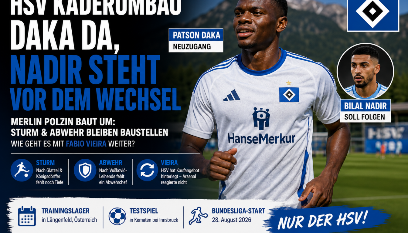 HSV Kaderumbau: Daka da, Nadir steht vor dem Wechsel