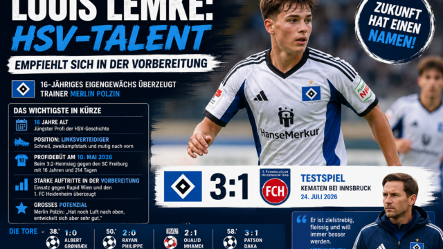 Louis Lemke: HSV-Talent empfiehlt sich in der Vorbereitung