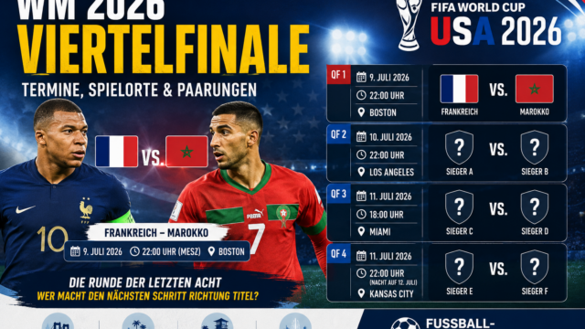 WM 2026 Viertelfinale: Termine, Spielorte & Paarungen
