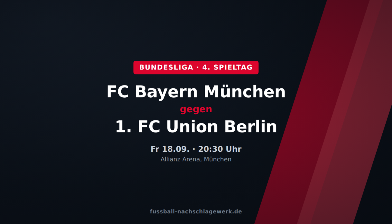 FC Bayern – Union Berlin: Pflichtsieg-Auftrag zum Freitagabend