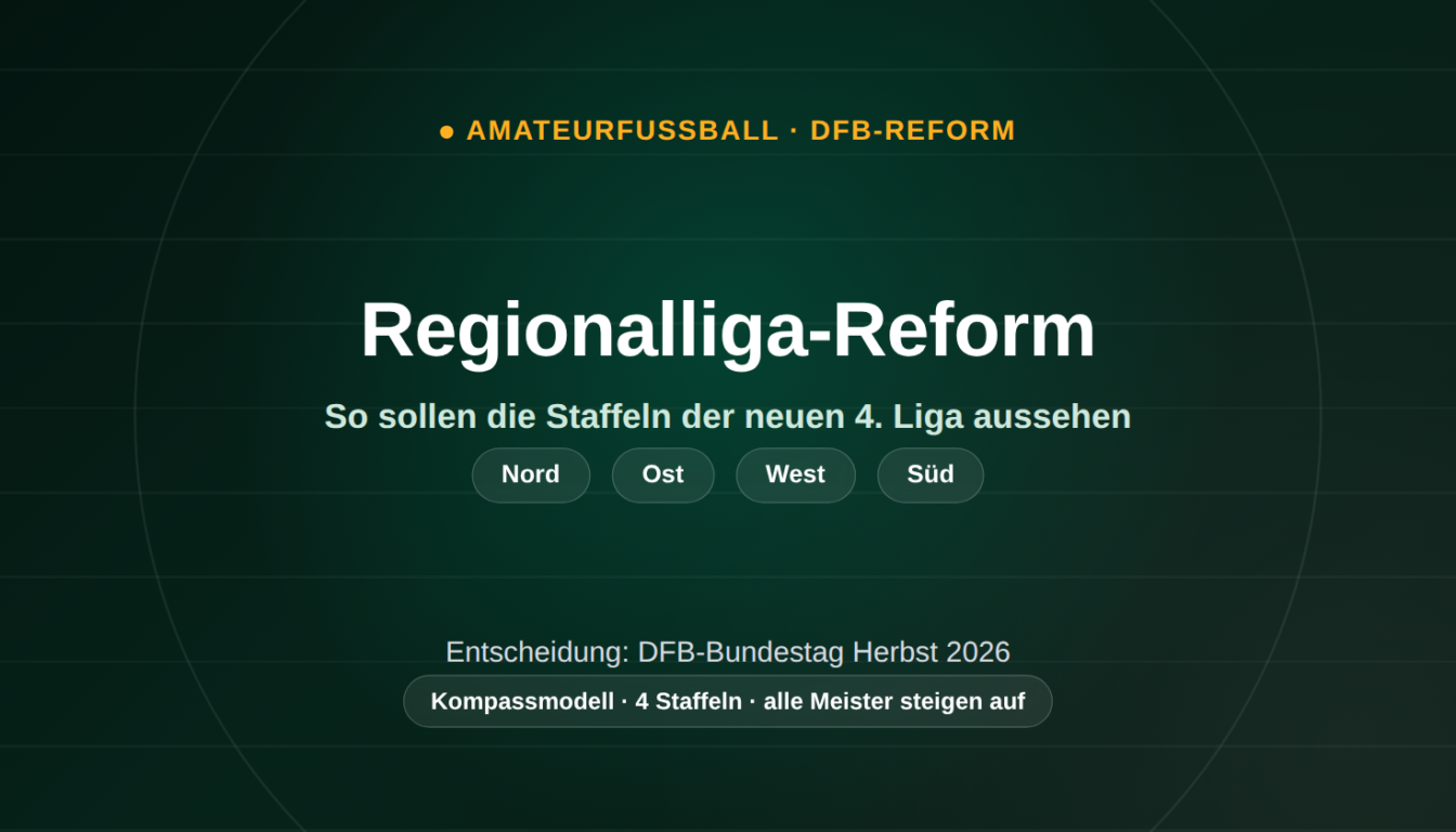 Regionalliga-Reform: So soll die neue 4. Liga aussehen