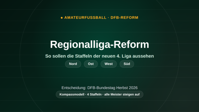 Regionalliga-Reform: So soll die neue 4. Liga aussehen