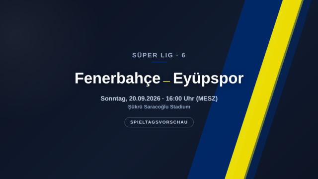 Fenerbahçe – Eyüpspor: Klare Rollenverteilung am Bosporus