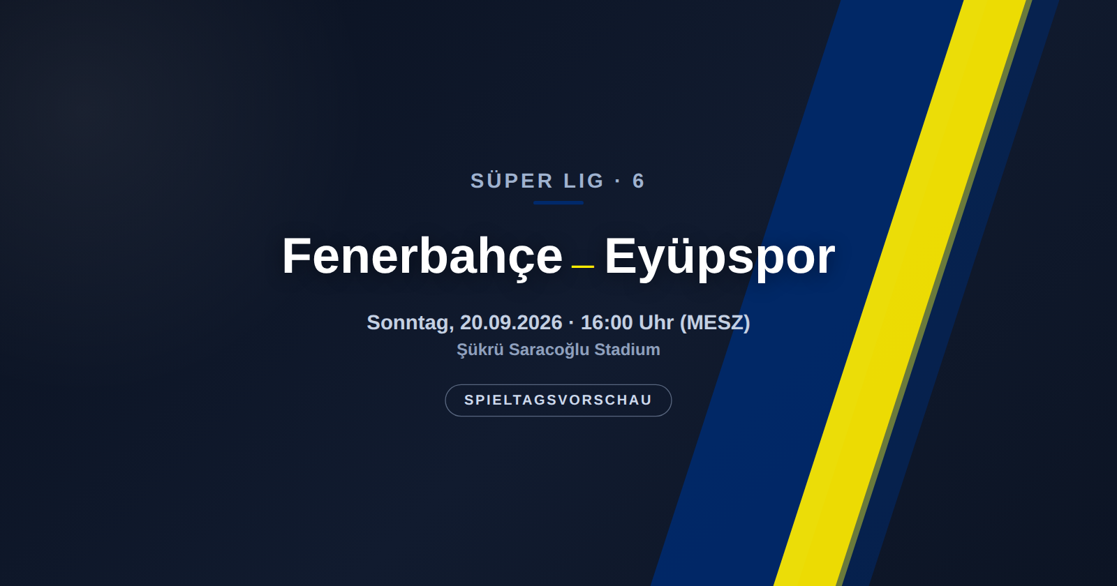 Fenerbahçe – Eyüpspor: Klare Rollenverteilung am Bosporus