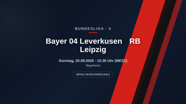 Bayer 04 Leverkusen – RB Leipzig: Spitzenspiel mit Torgarantie?