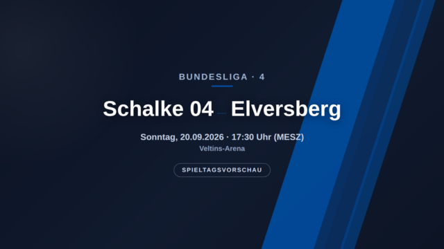 Schalke 04 – SV Elversberg: Königsblau gegen den Überflieger