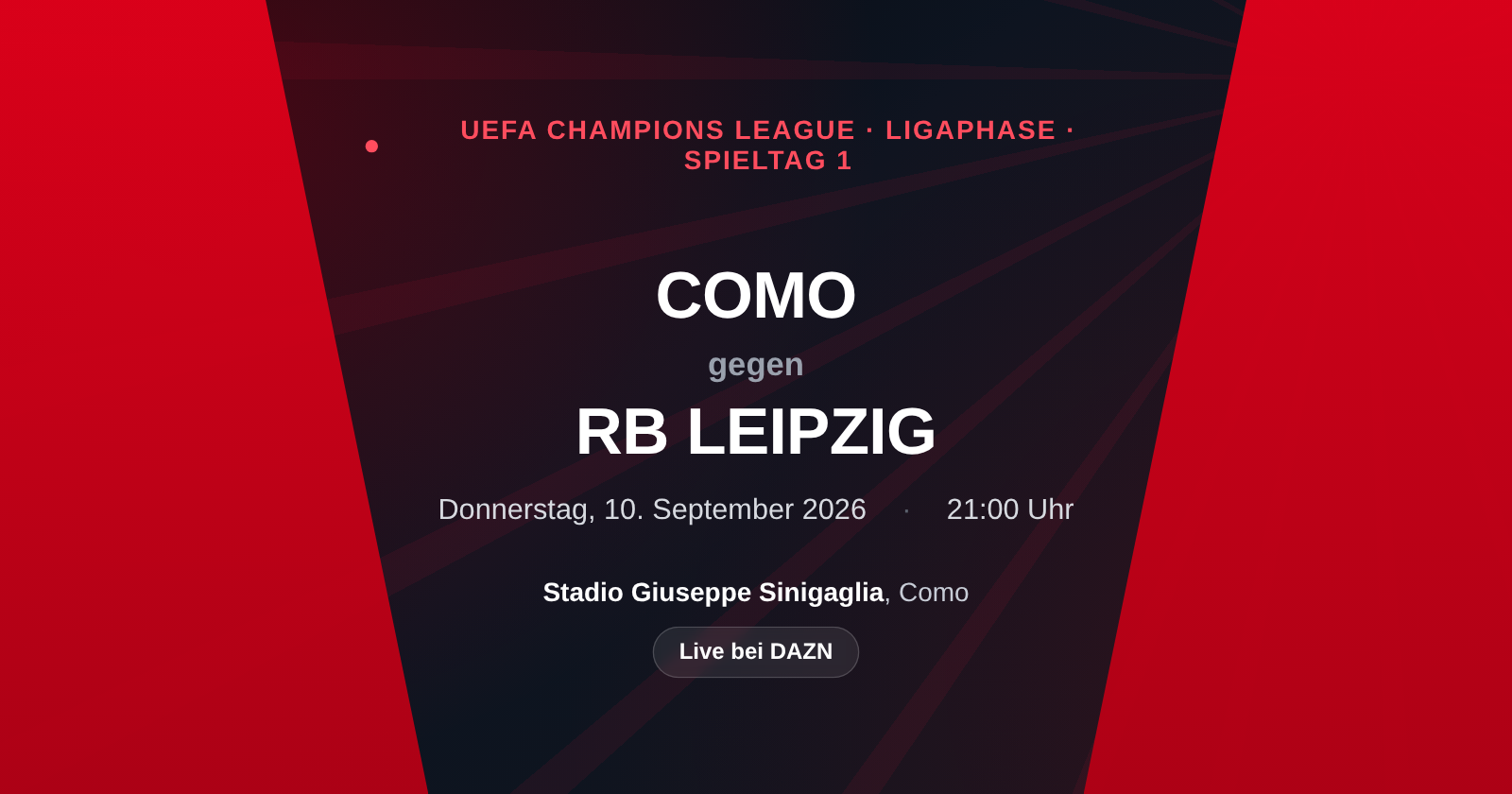 Como gegen RB Leipzig: Champions-League-Vorschau zum Ligaphase-Auftakt